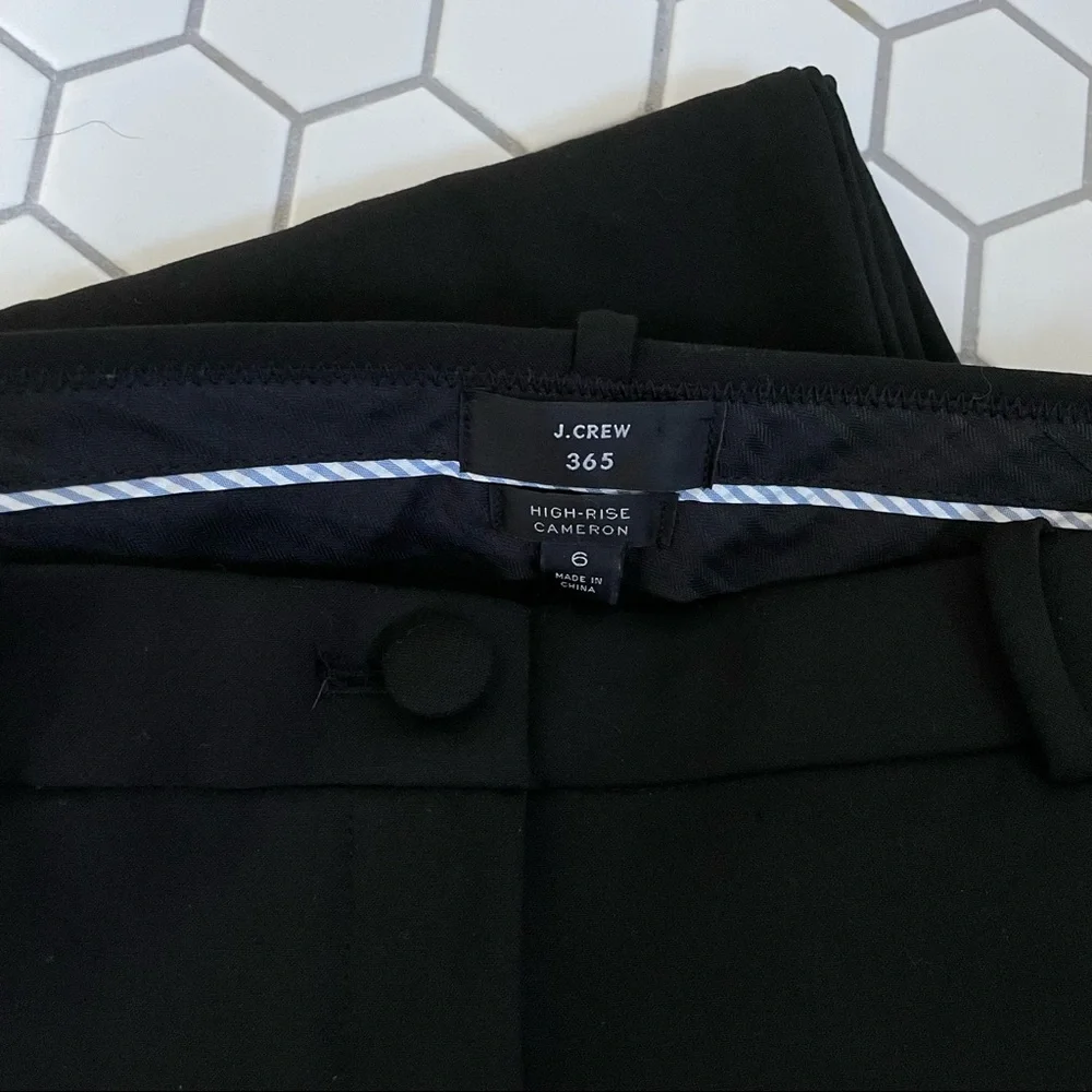 J. Crew High-rise Cameron Pants Size 6 Black - Picture 4 of 6